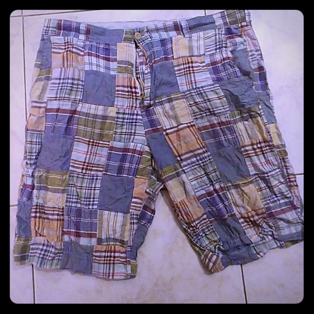 Vintage Madras Style Shorts